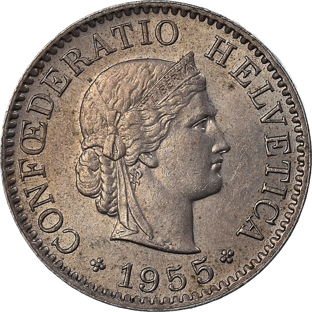 Monnaie, Suisse, 5 Rappen, 1955