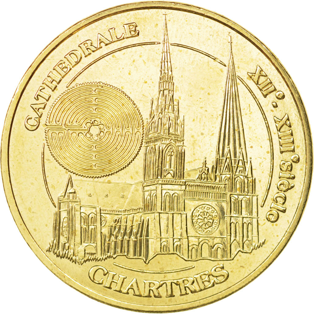 Francia, Token, Touristic token, 28/ Cathédrale de Chartres - Labyrinthe, Arts