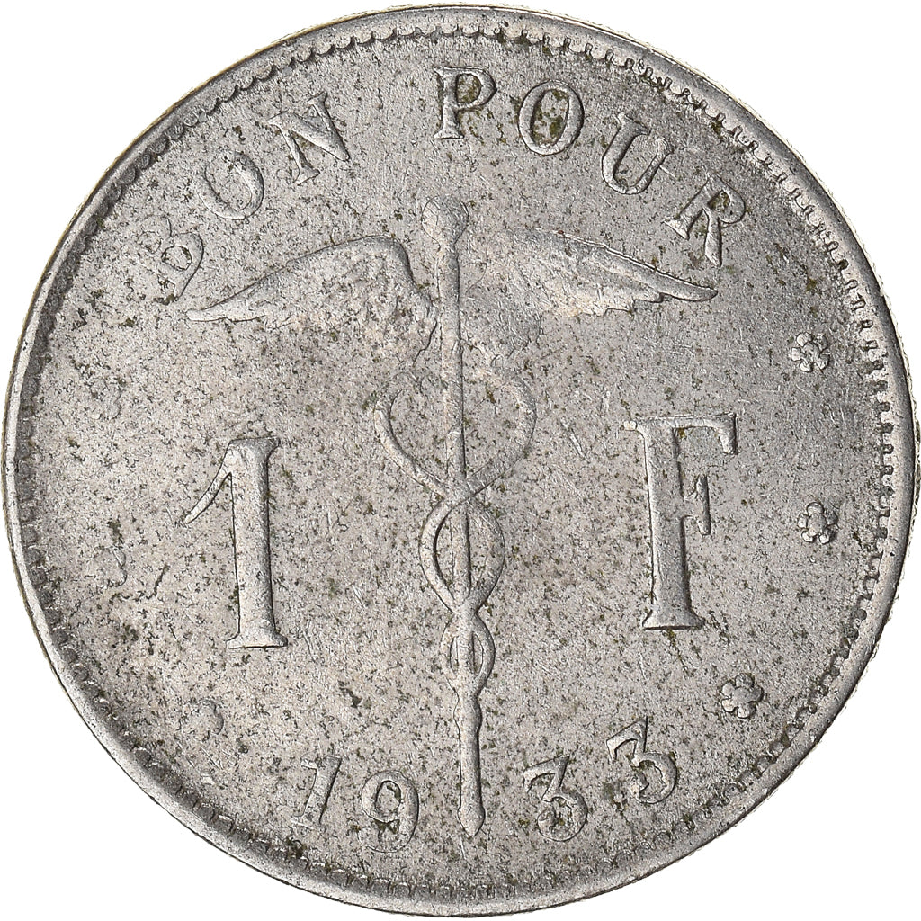 Moneda, Bélgica, Franc, 1933