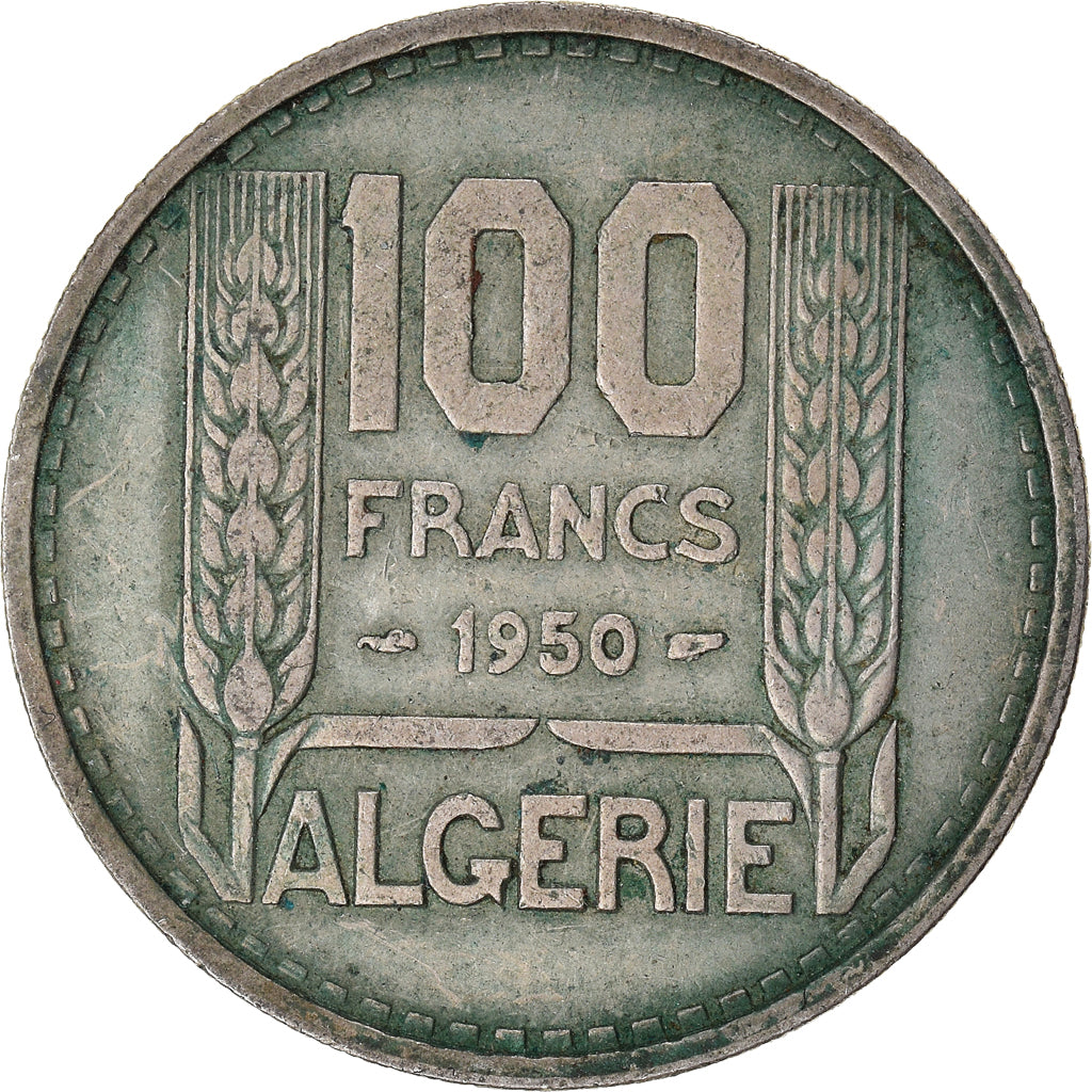 Münze, Algeria, 100 Francs, 1950