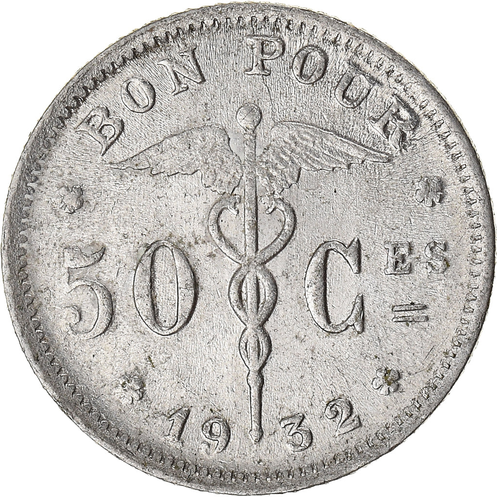 Moneta, Belgia, 50 Centimes, 1932