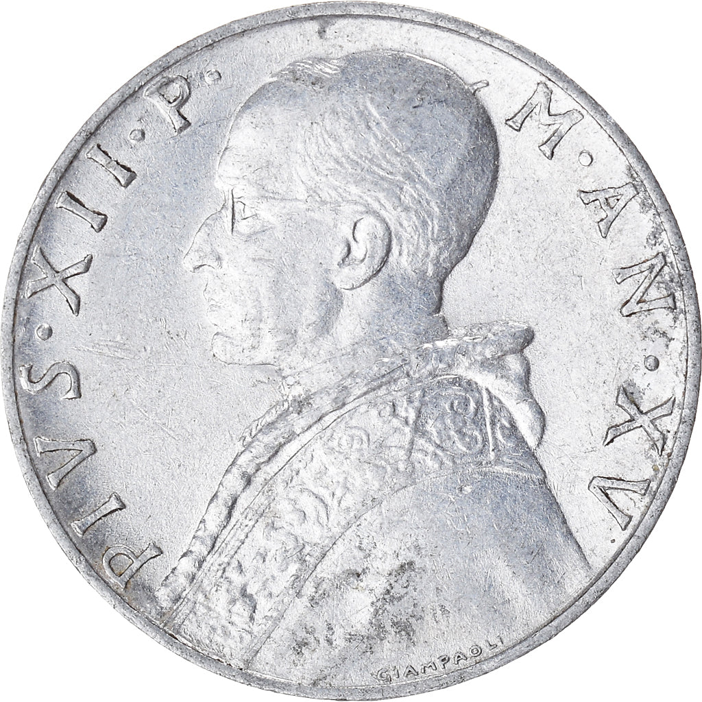 Moneda, CIUDAD DEL VATICANO, 10 Lire, 1953