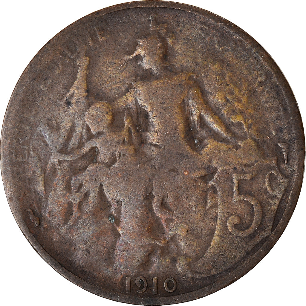 Moneda, Francia, 5 Centimes, 1910