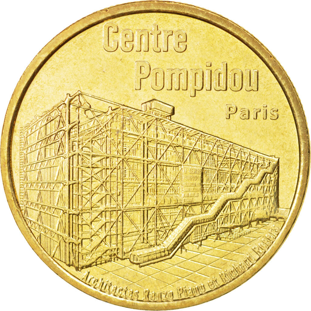 France, Jeton Touristique, 75/ Centre Pompidou, Undated, Médailles et Patrimoine