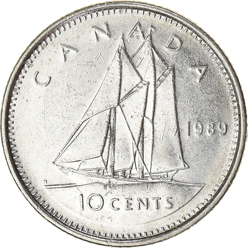 Coin, Canada, 10 Cents, 1989