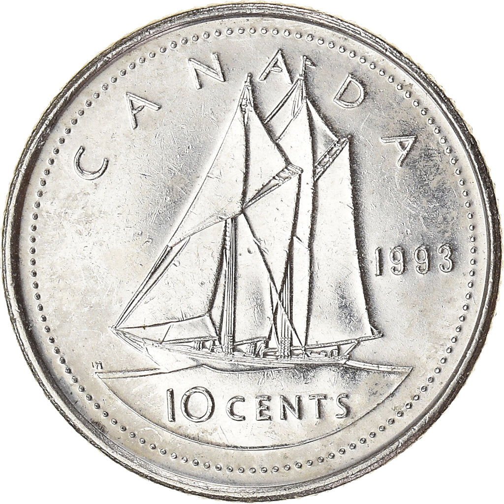 Coin, Canada, 10 Cents, 1993