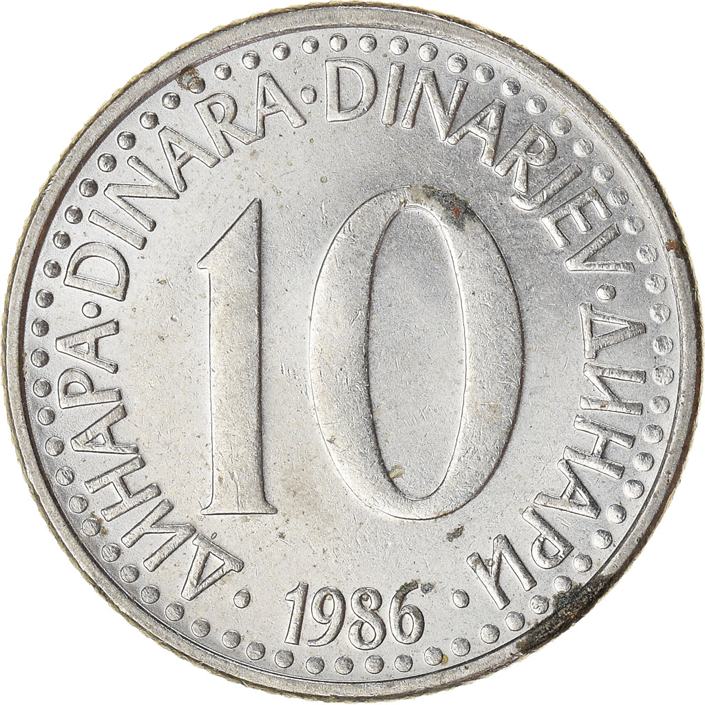 Coin, Yugoslavia, 10 Dinara, 1986