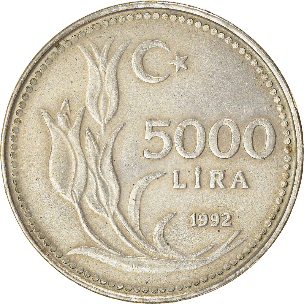 Moneta, Turchia, 5000 Lira, 1992