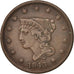Coin, United States, Braided Hair Cent, Cent, 1843, U.S. Mint, Philadelphia