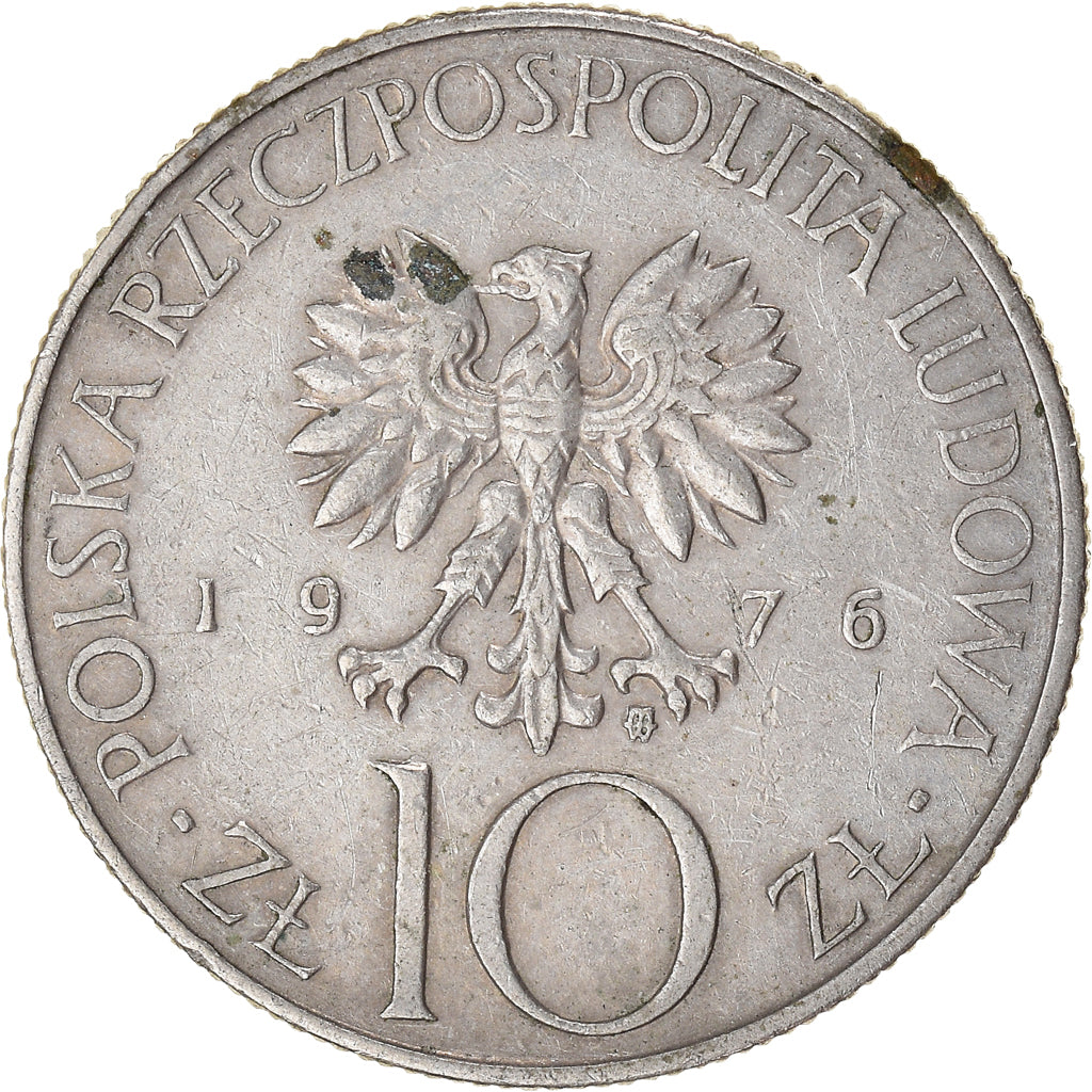 Münze, Polen, 10 Zlotych, 1976