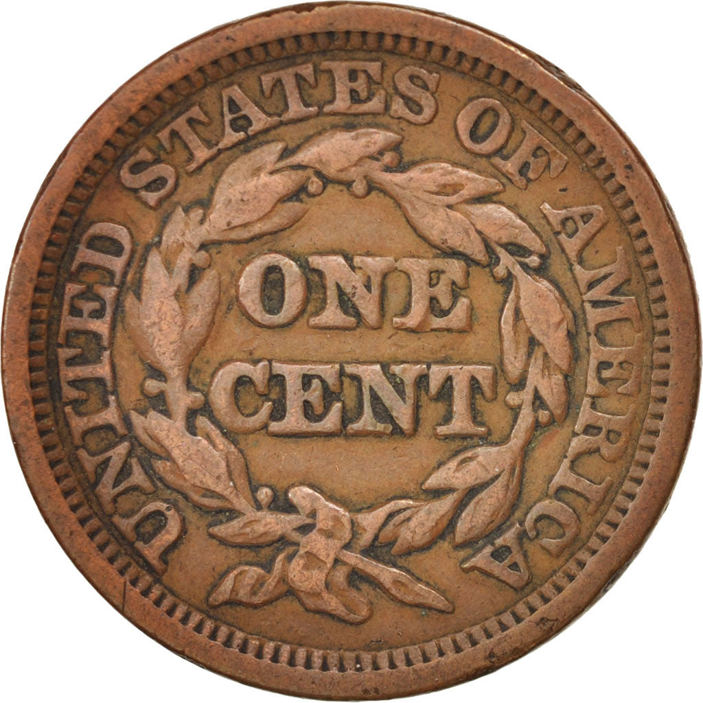 États-Unis, Braided Hair Cent, 1849, U.S. Mint, Philadelphia, TTB, Cuivre, KM:67