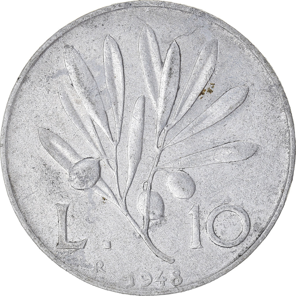 Monnaie, Italie, 10 Lire, 1948