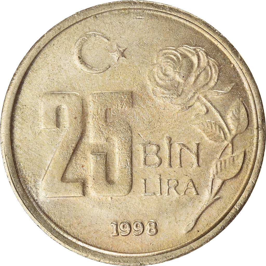 Coin, Turkey, 25000 Lira, 25 Bin Lira, 1998