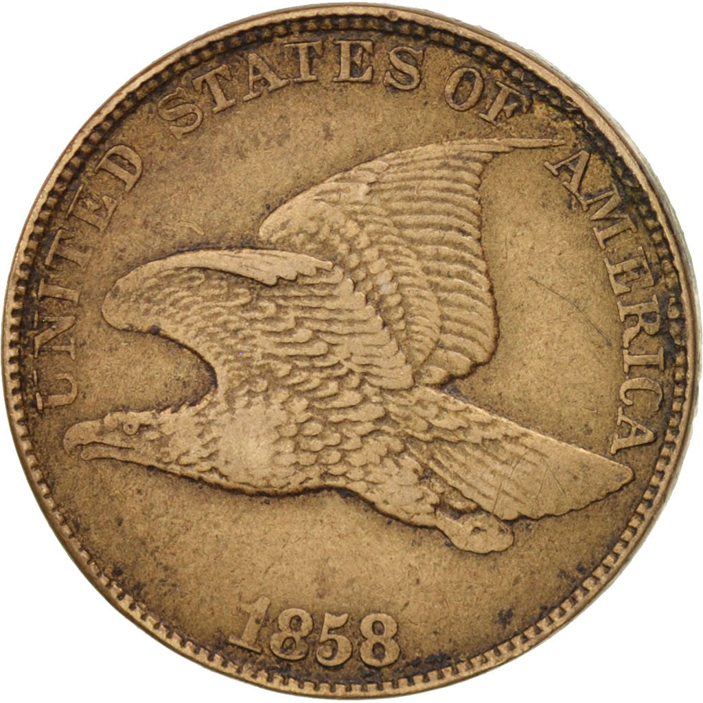 United States, Flying Eagle Cent, 1858, U.S. Mint, Philadelphia, EF, KM:85