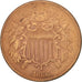 Stati Uniti, 2 Cents, 1866, U.S. Mint, Philadelphia, MB+, Rame-stagno-zinco,...