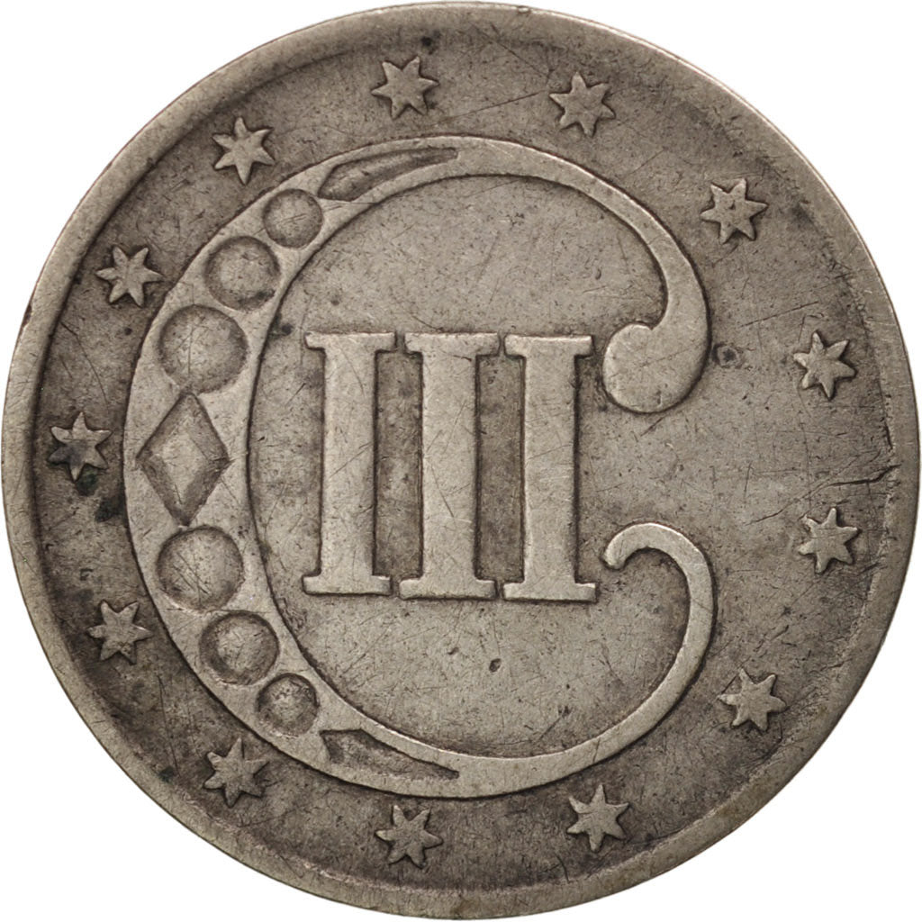 United States, Silver 3 Cents, 1852, U.S. Mint, VF, KM:75