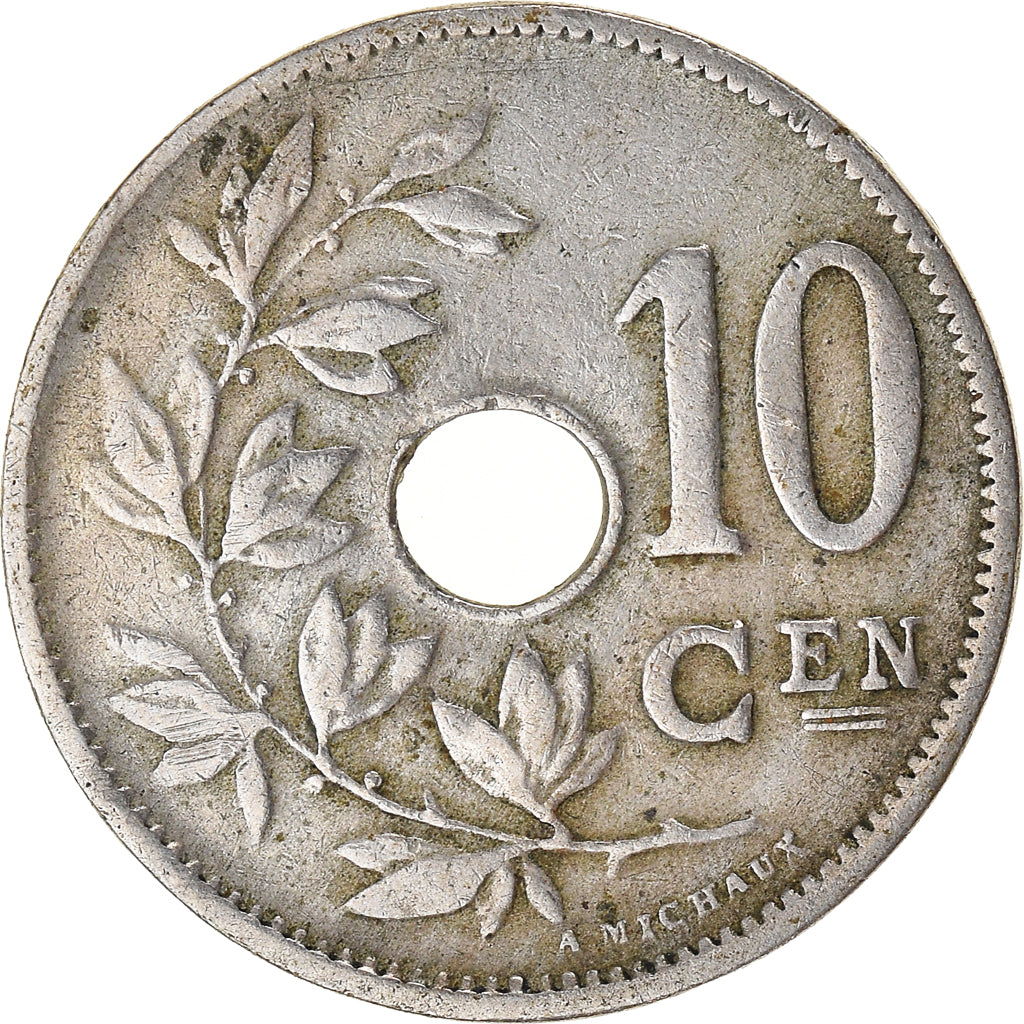 Moneda, Bélgica, 10 Centimes, 1921