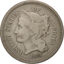 Münze, Vereinigte Staaten, Nickel 3 Cents, 1868, U.S. Mint, Philadelphia, S+