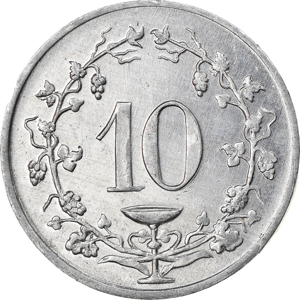 token, France, Champagne C. Gauthier, Epernay, 10 Centimes, AU(55-58), Aluminium