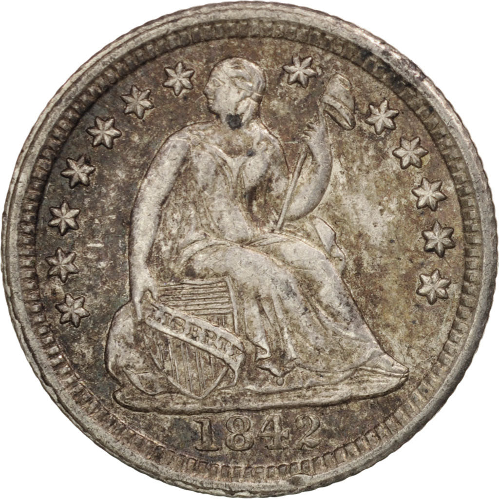 États-Unis, Seated Liberty Half Dime, 1842, Philadelphia, TTB+, KM:6