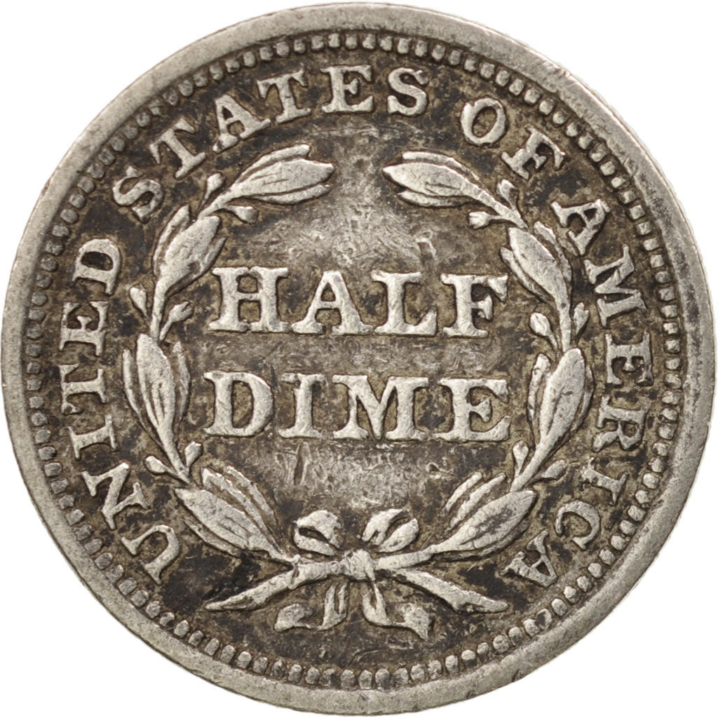 États-Unis, Seated Liberty Half Dime, 1853, Philadelphia, TB+, KM:76