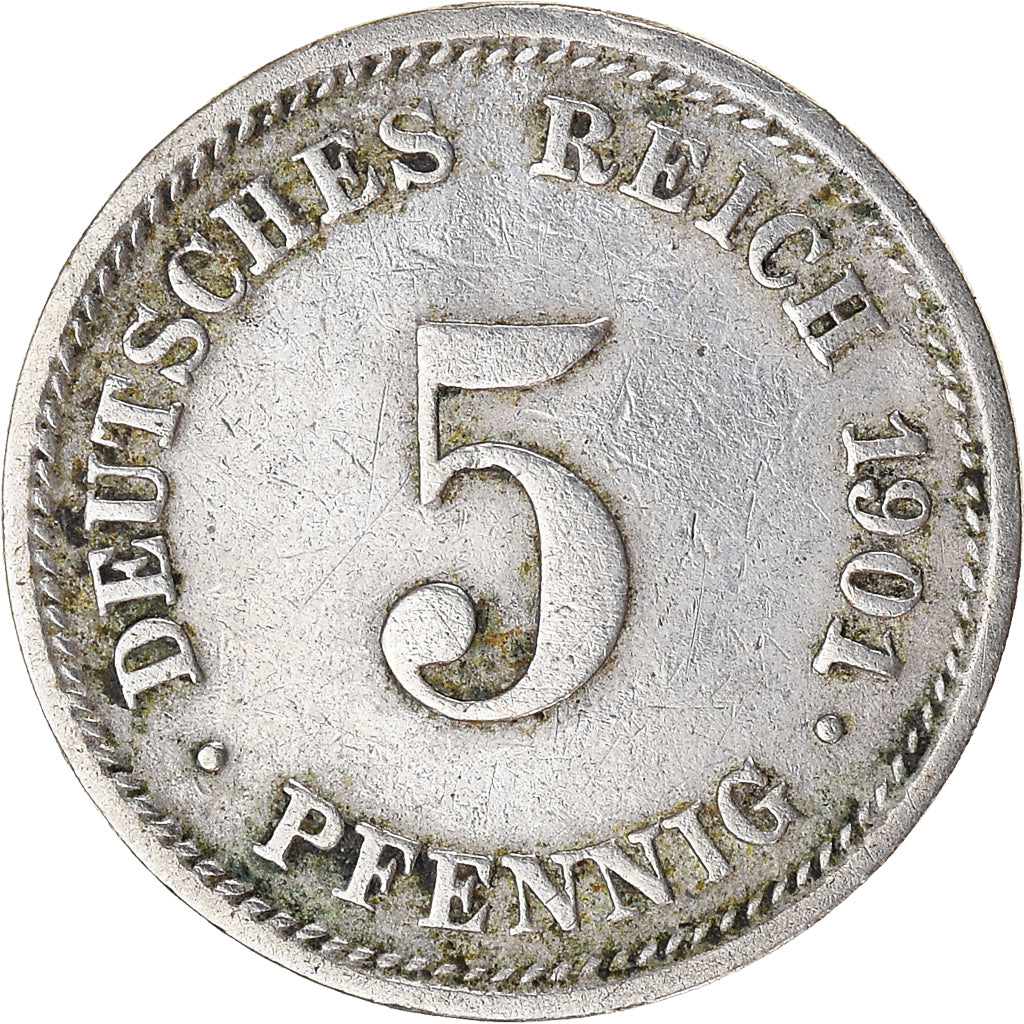 Moneta, NIEMCY - IMPERIUM, 5 Pfennig, 1901