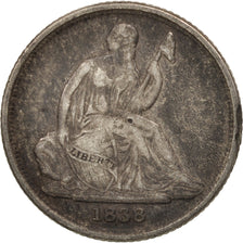 Monnaie, États-Unis, Seated Liberty Dime, Dime, 1838, U.S. Mint, New Orleans