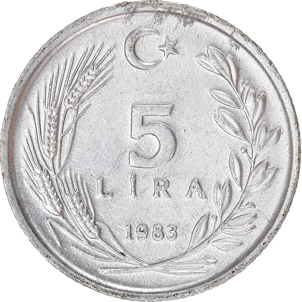 Moneda, Turquía, 5 Lira, 1983
