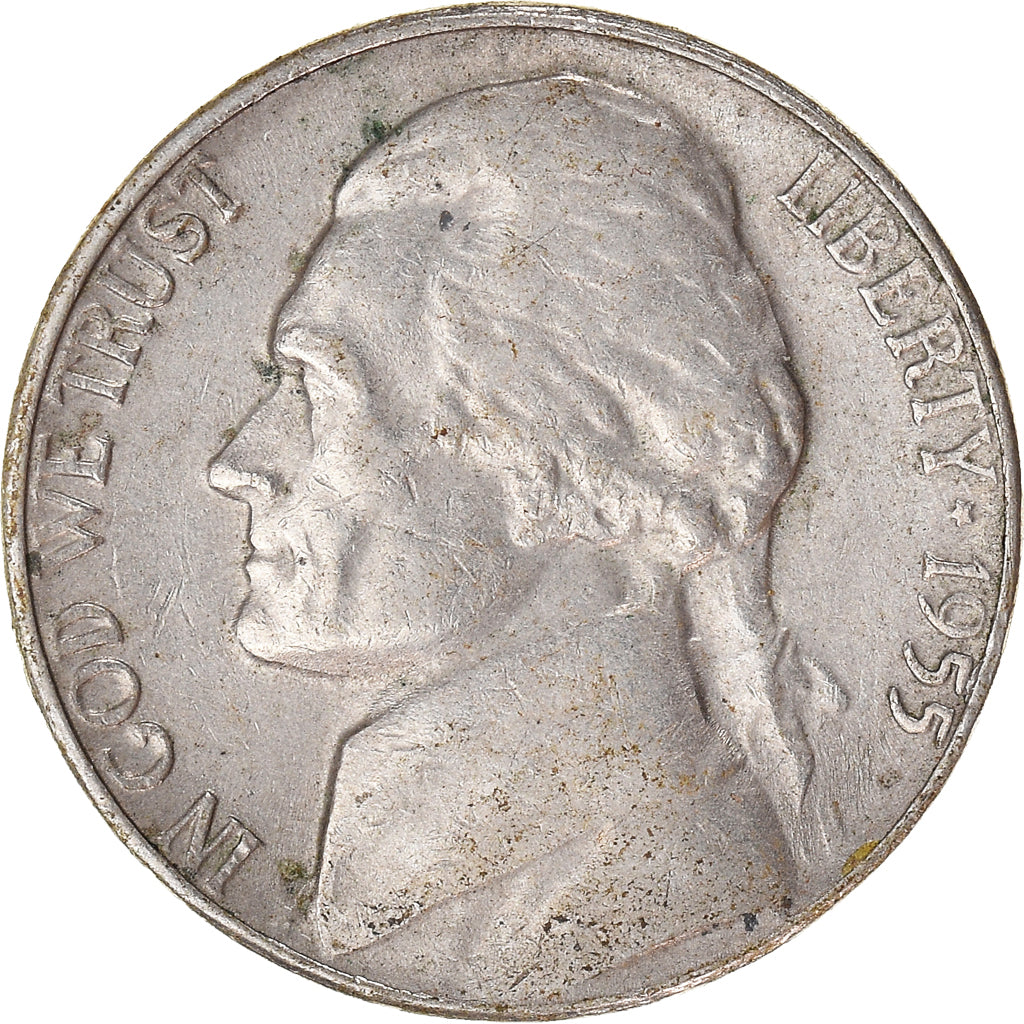 Monnaie, États-Unis, 5 Cents, 1955