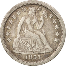 Vereinigte Staaten, Seated Liberty Dime, 1857, New Orleans, EF, KM:A63.2