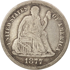 Stati Uniti, Seated Liberty Dime, Dime, 1877, U.S. Mint, San Francisco, B+, A...
