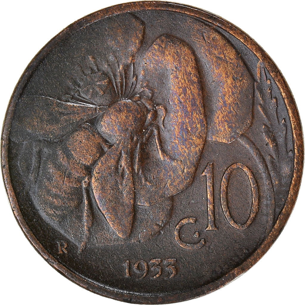 Moneda, Italia, 10 Centesimi, 1933