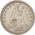 États-Unis, Seated Liberty Quarter, 1856, Philadelphia, TTB+, KM:A64.2