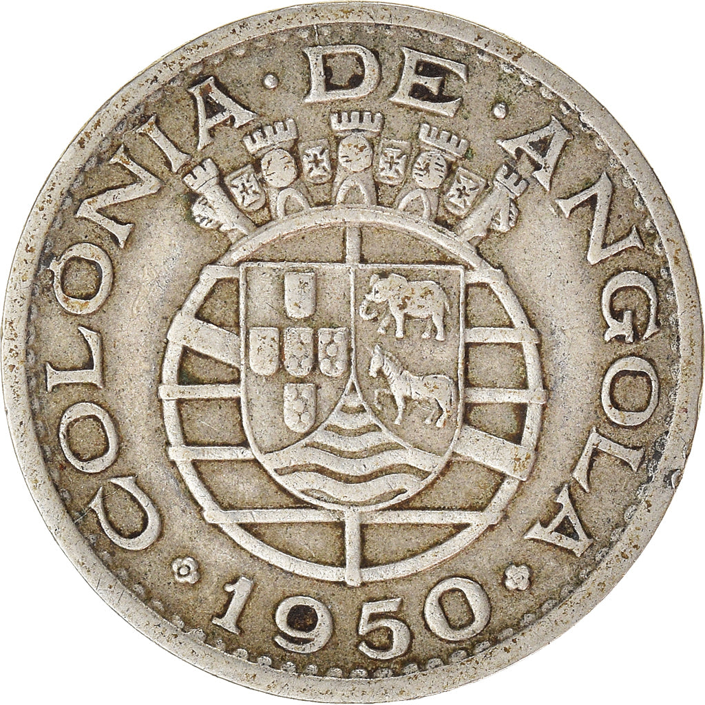 Monnaie, Angola, 50 Centavos, 1950