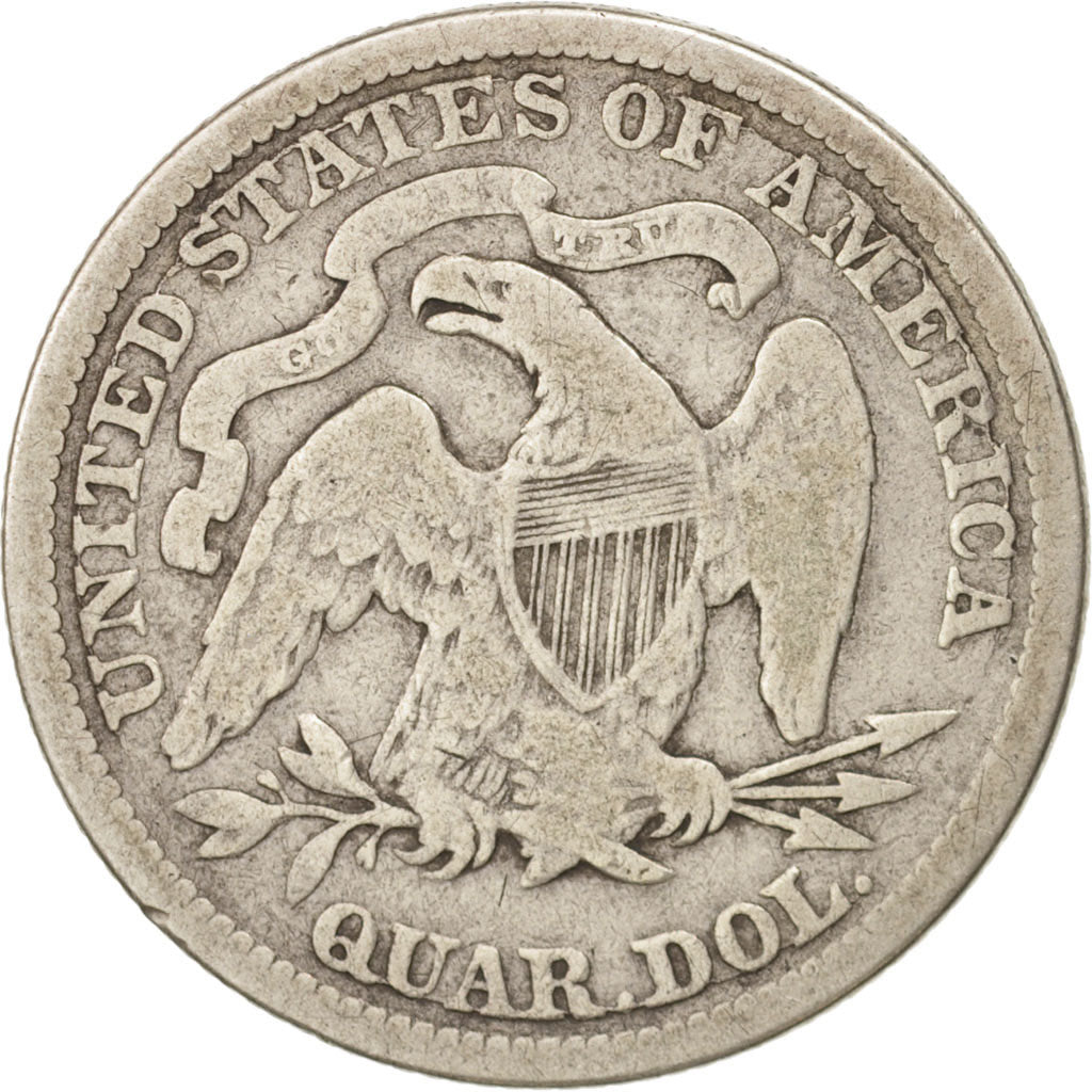 United States, Seated Liberty Quarter, 1876, Philadelphia, F, KM:A98