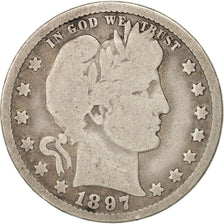 Münze, Vereinigte Staaten, Barber Quarter, Quarter, 1897, U.S. Mint, New