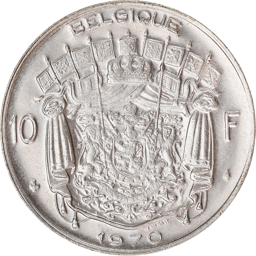 Münze, Belgien, 10 Francs, 10 Frank, 1970