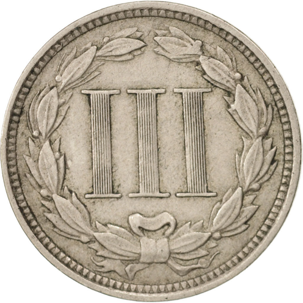 United States, Nickel 3 Cents, 1869, U.S. Mint, Philadelphia, EF(40-45), KM:95