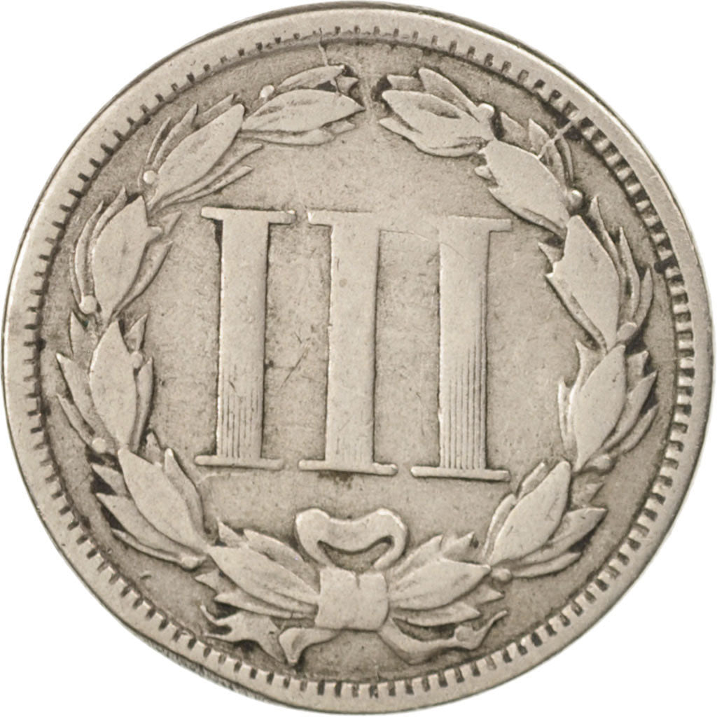 Stati Uniti, Nickel 3 Cents, 1867, U.S. Mint, Philadelphia, MB+, Rame-nichel,...