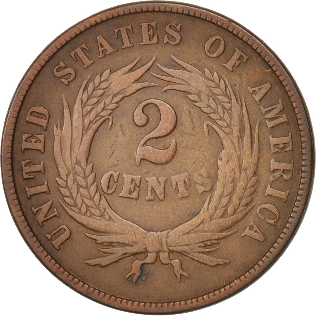 Vereinigte Staaten, 2 Cents, 1865, U.S. Mint, Philadelphia, VF(30-35), KM:94