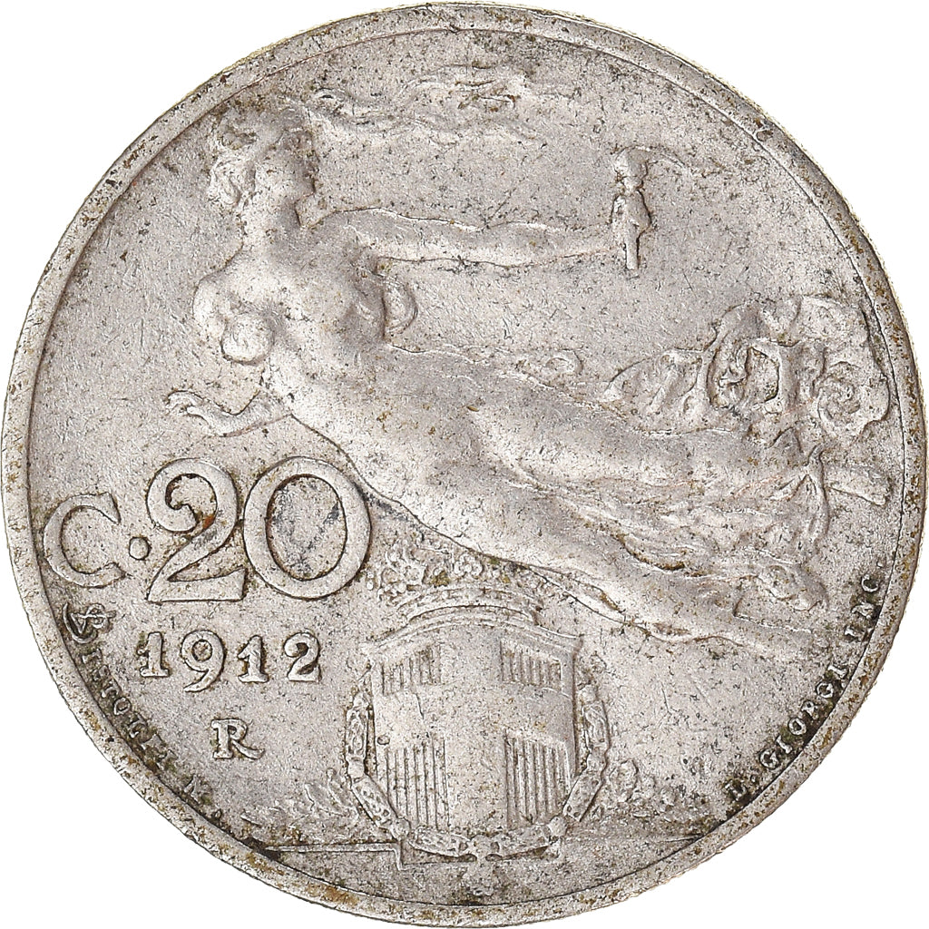 Munten, Italië, 20 Centesimi, 1912