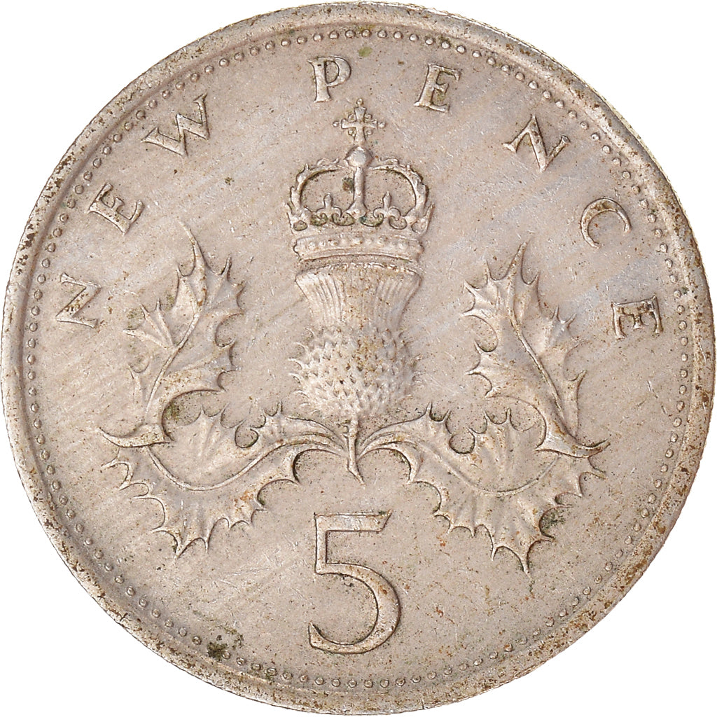 Münze, Großbritannien, 5 New Pence, 1977
