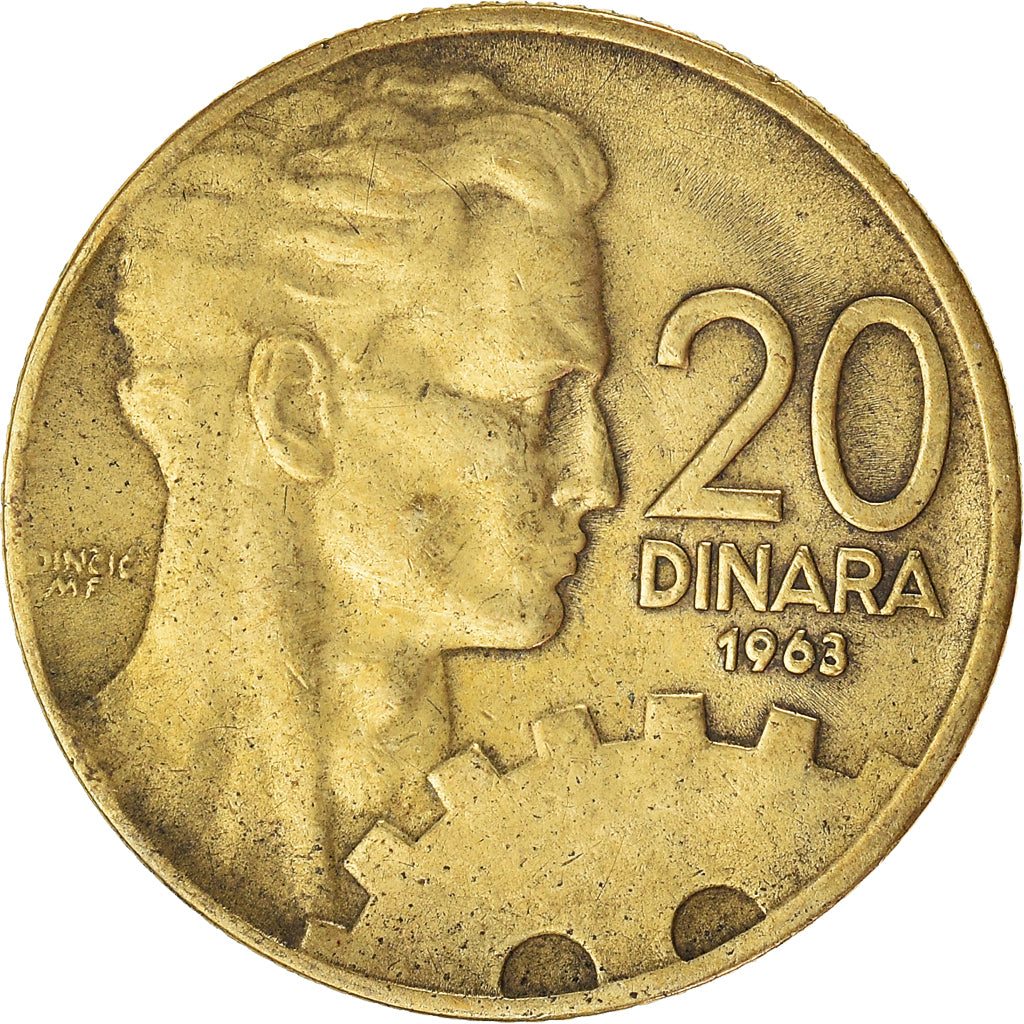Münze, Jugoslawien, 20 Dinara, 1963
