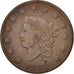 United States, Coronet Cent, 1822, U.S. Mint, EF(40-45), Copper, KM:45