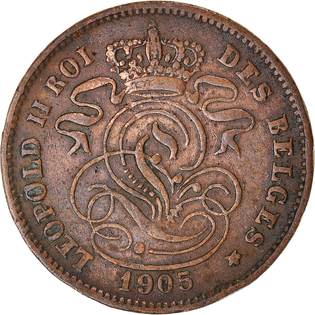 Coin, Belgium, 2 Centimes, 1905