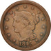 Stati Uniti, Braided Hair Cent, Cent, 1845, U.S. Mint, Philadelphia, MB+, Ram...