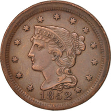 United States, Braided Hair Cent, 1852, Philadelphia, AU, KM:67