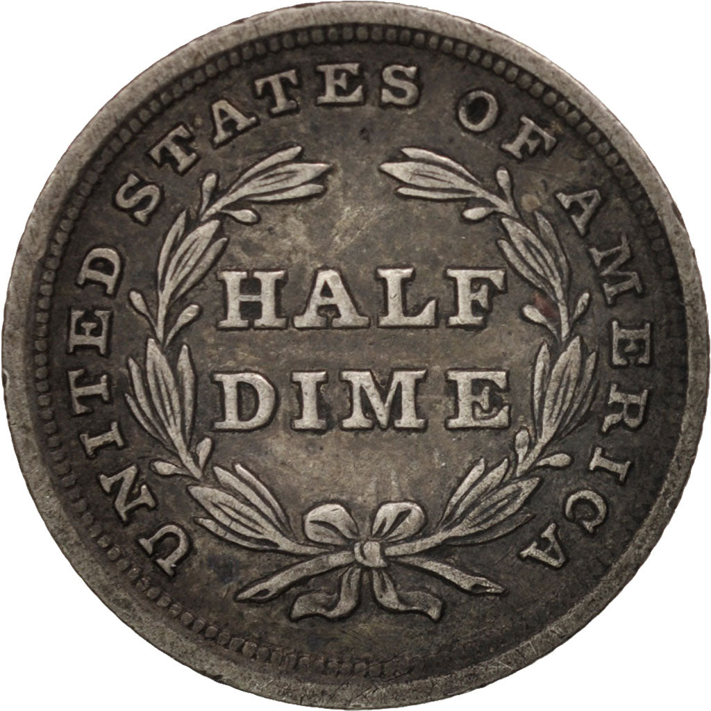 États-Unis, Seated Liberty Half Dime, 1838, Philadelphia, TB+, KM:62.1