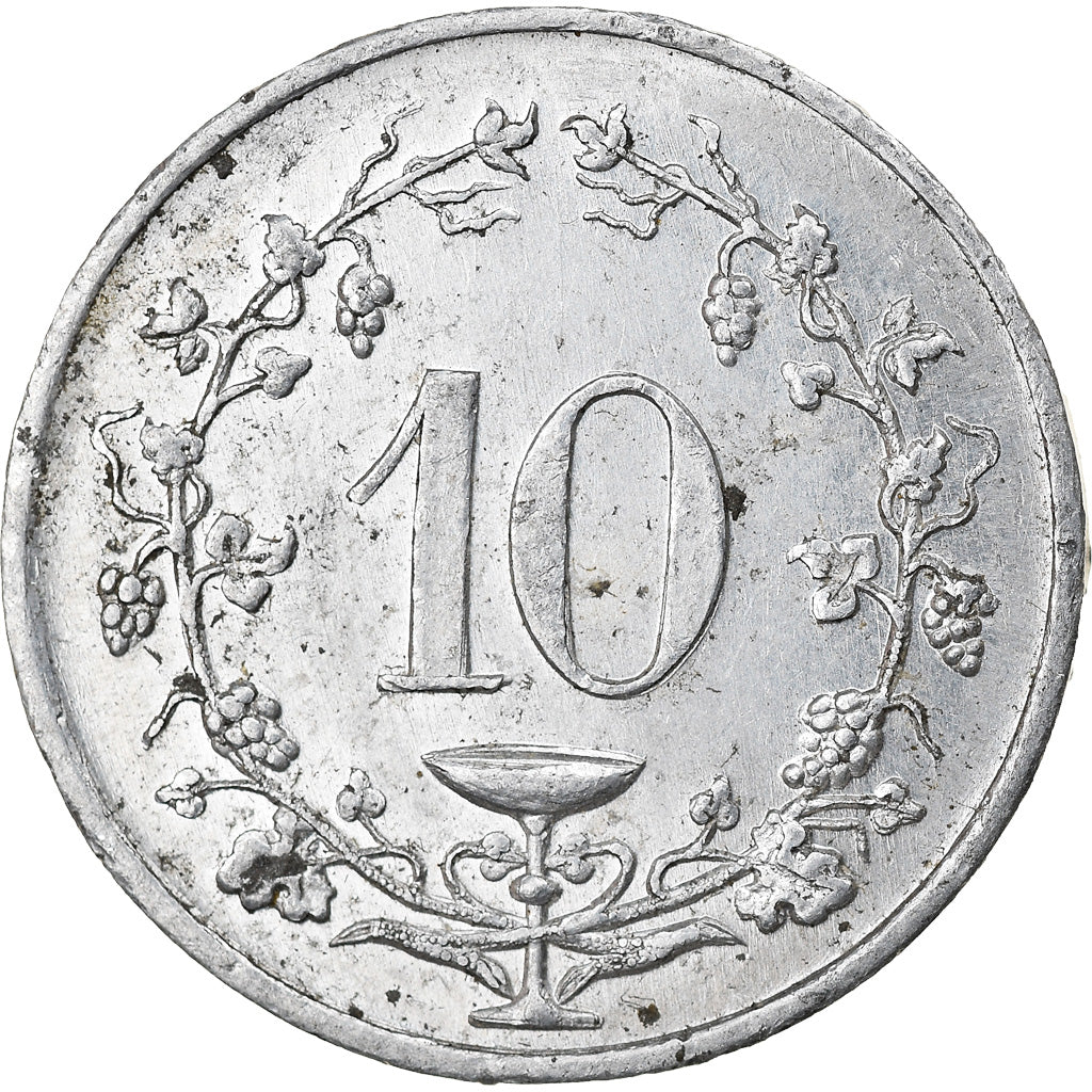 token, France, Champagne C. Gauthier, Epernay, 10 Centimes, EF(40-45), Aluminium