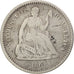 États-Unis, Seated Liberty Half Dime, 1861, Philadelphia, TB, KM:91